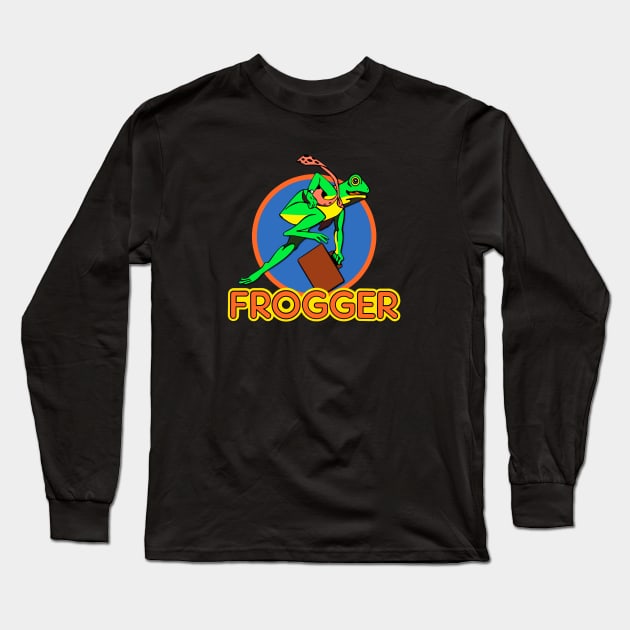 Mod.5 Arcade Frogger Video Game Long Sleeve T-Shirt by parashop